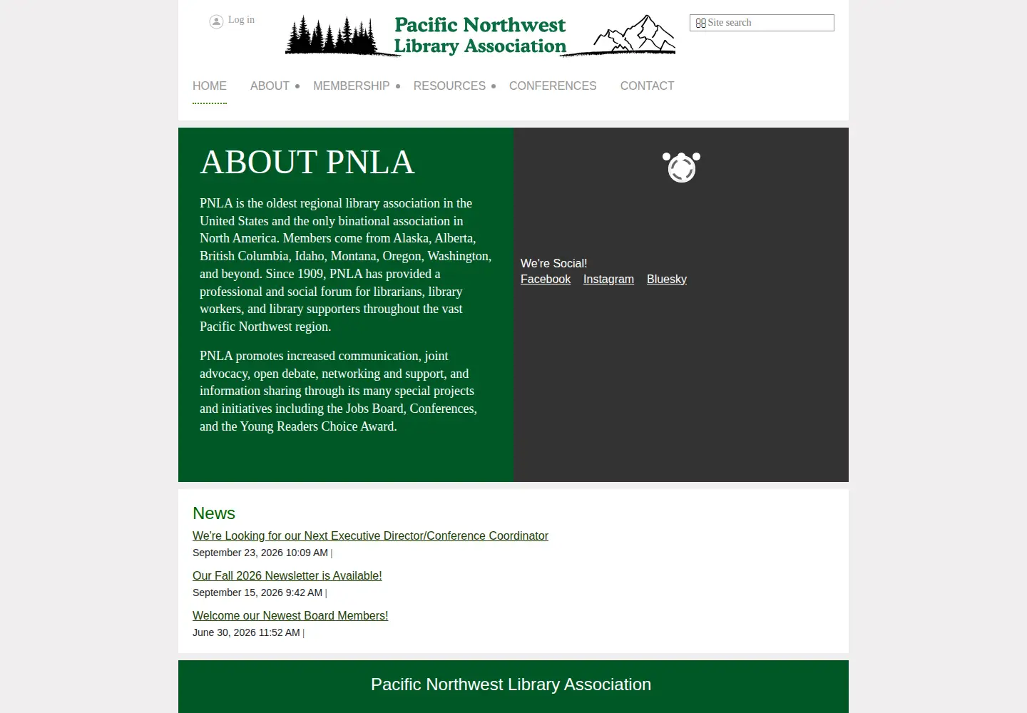 Screenshot of pnla.org