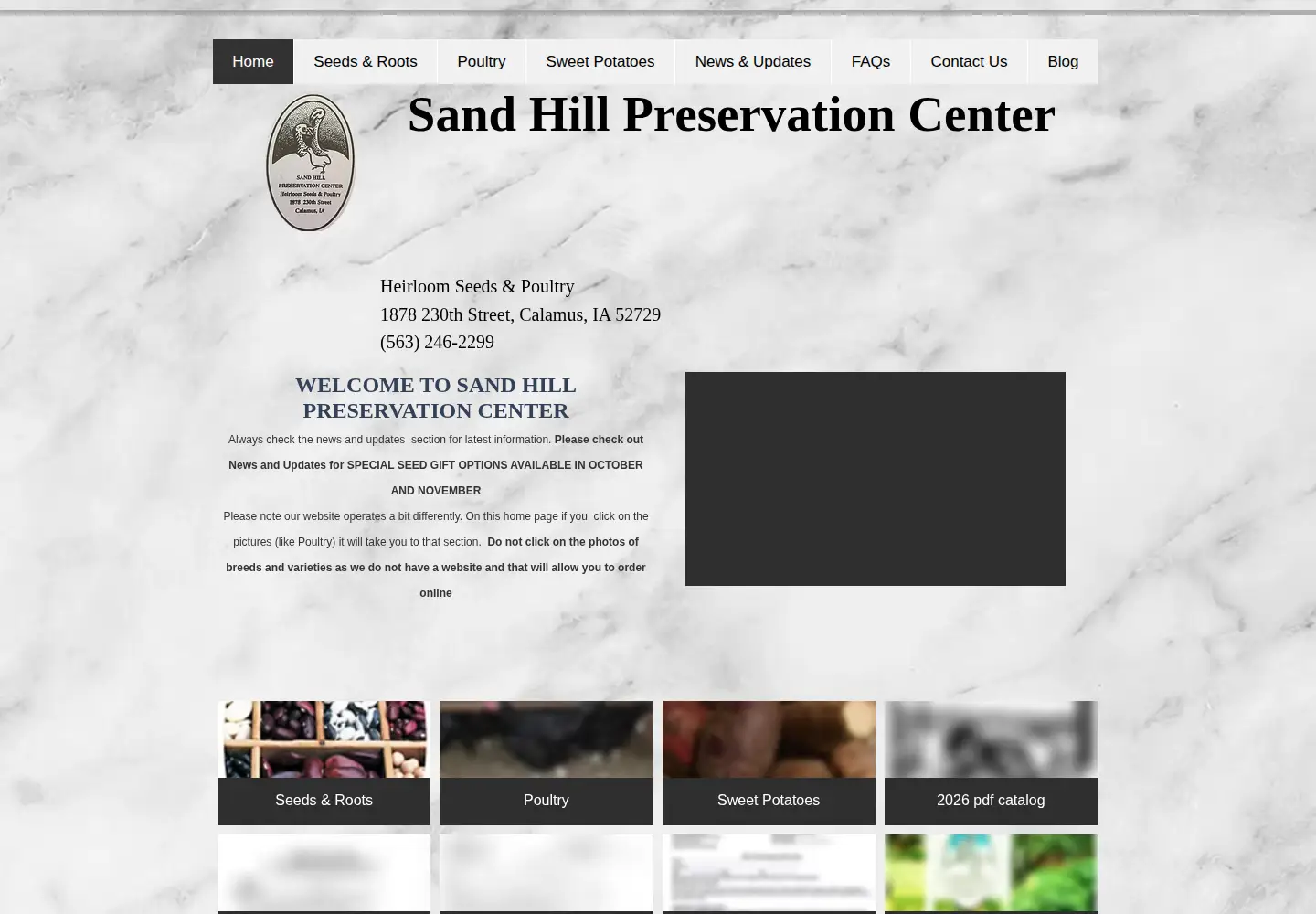 Captured homepage of sandhillpreservation.com in the current scan