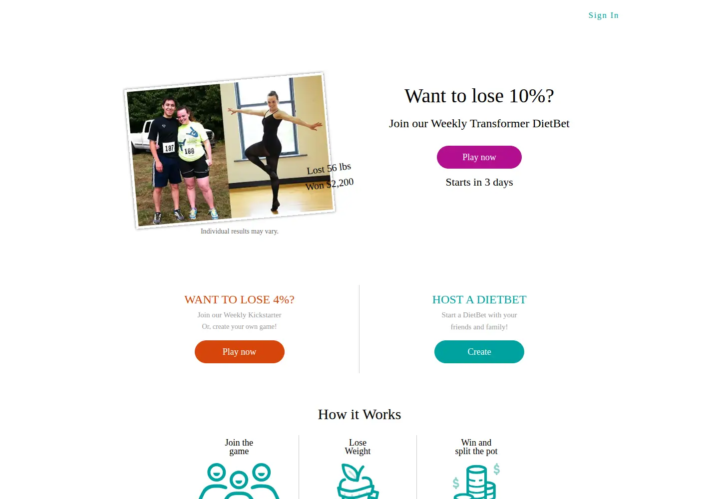 Captured homepage of dietbet.com in the current scan