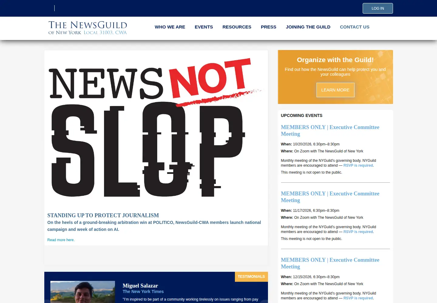 Screenshot of nyguild.org