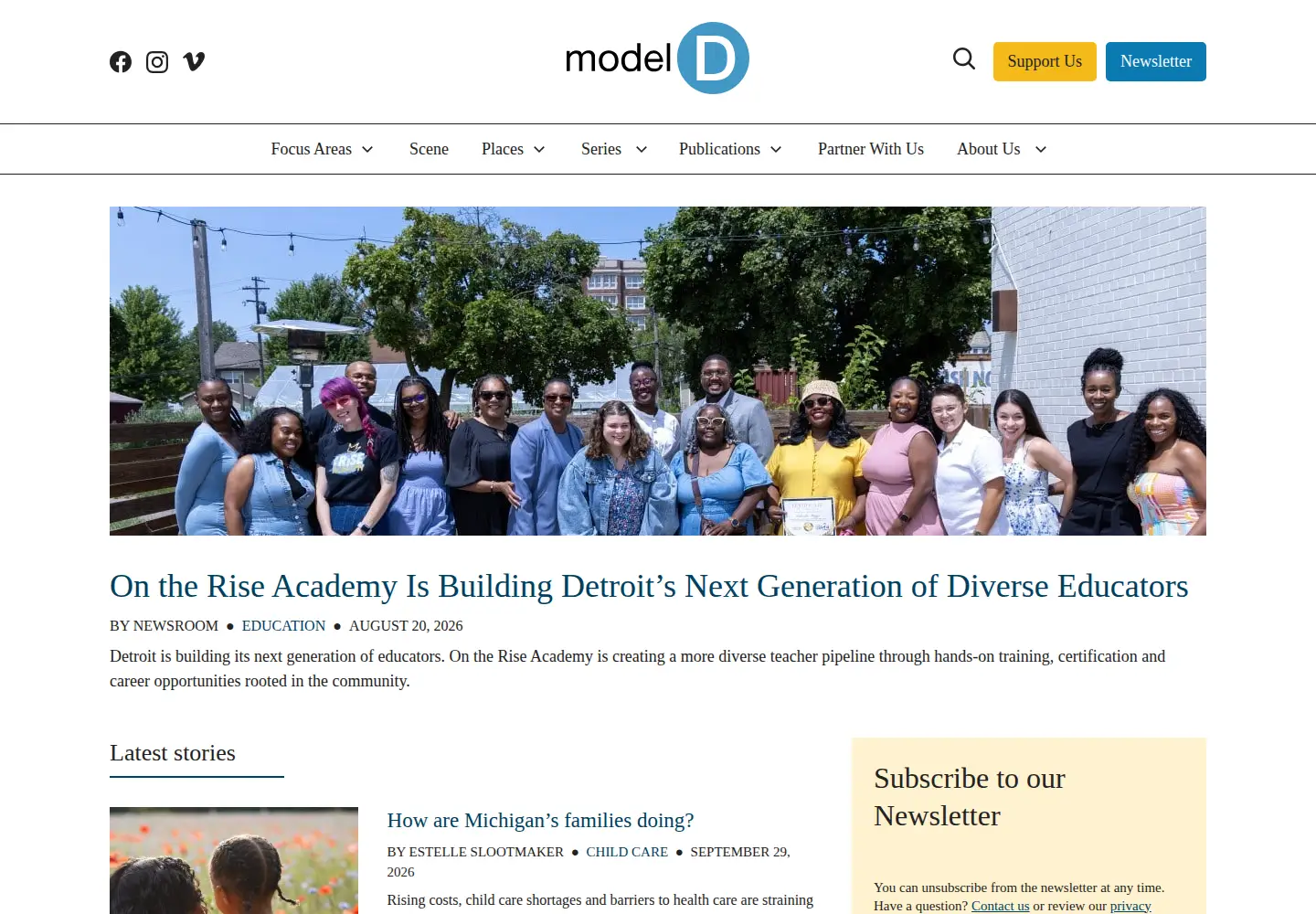 Screenshot of modeldmedia.com