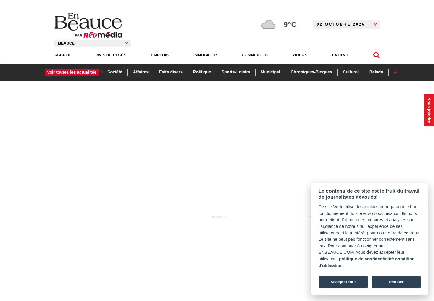 Screenshot of enbeauce.com