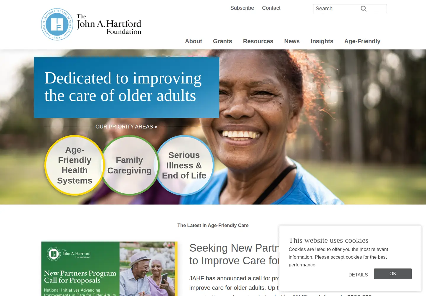 Captured homepage of jhartfound.org in the current scan