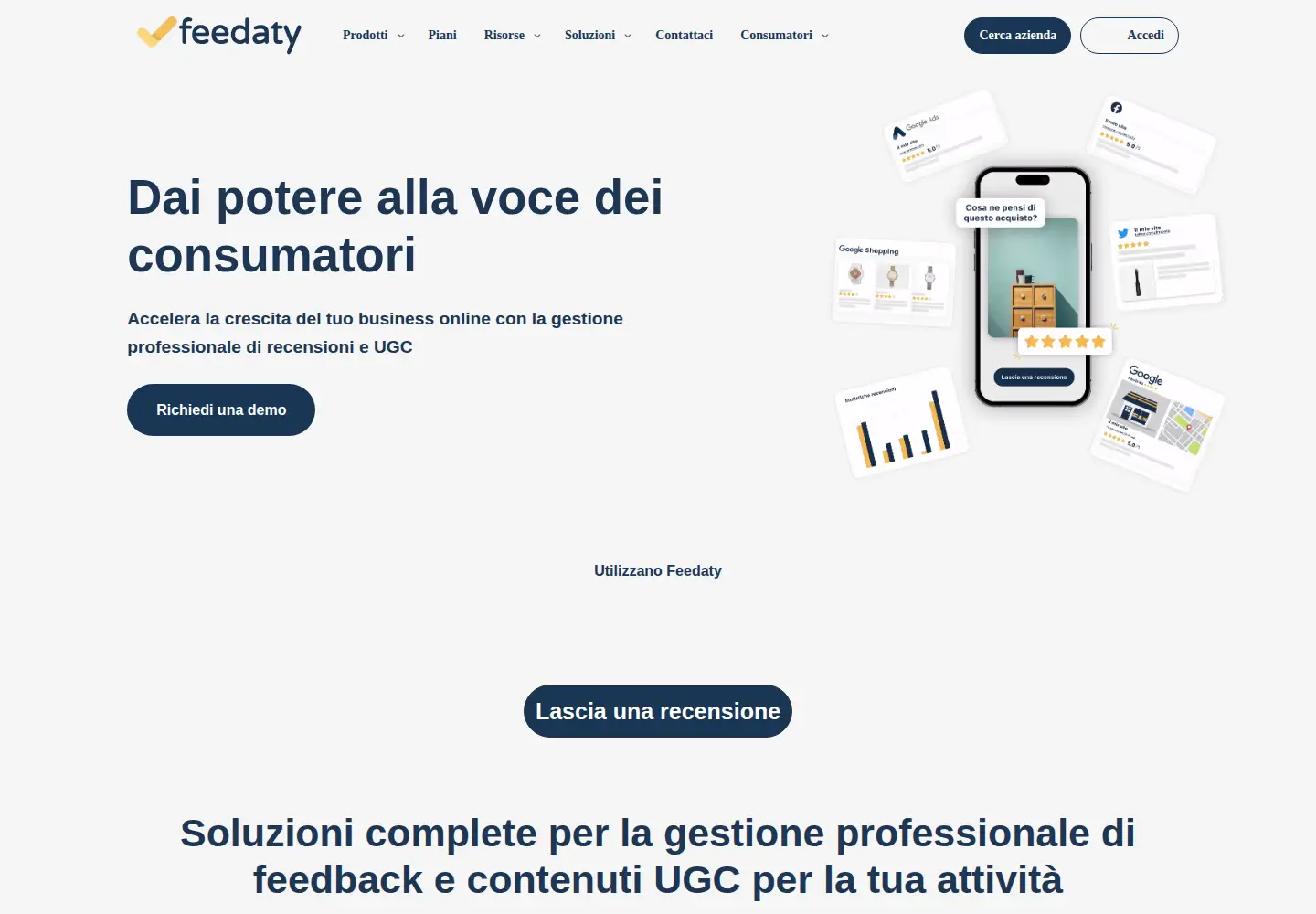 Screenshot of feedaty.com