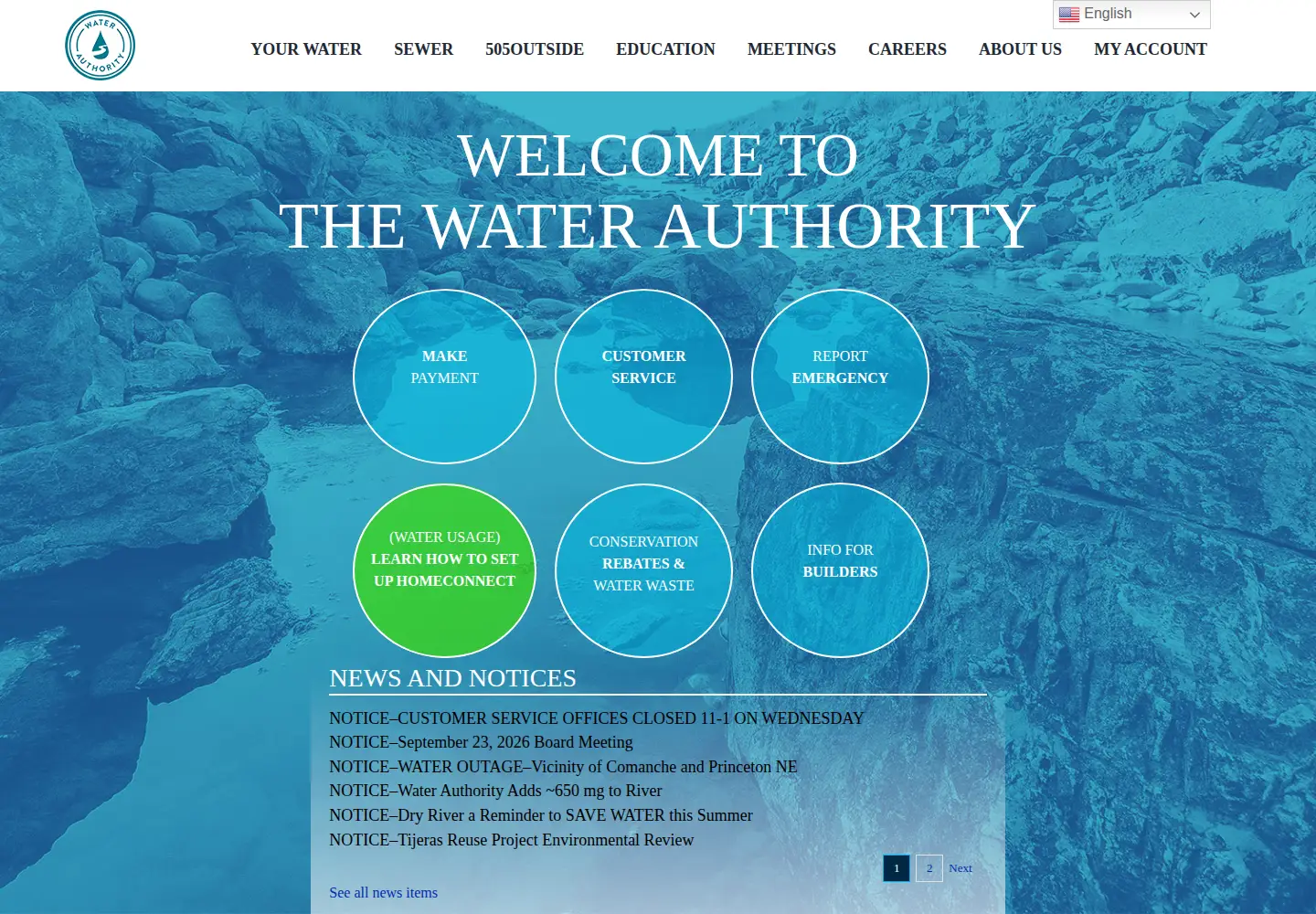 Screenshot of abcwua.org