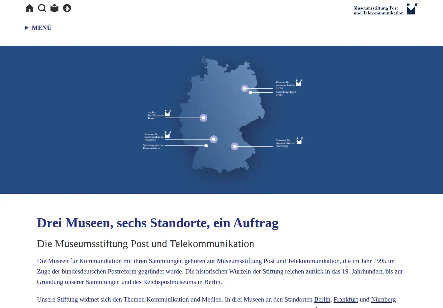 Screenshot of museumsstiftung.de