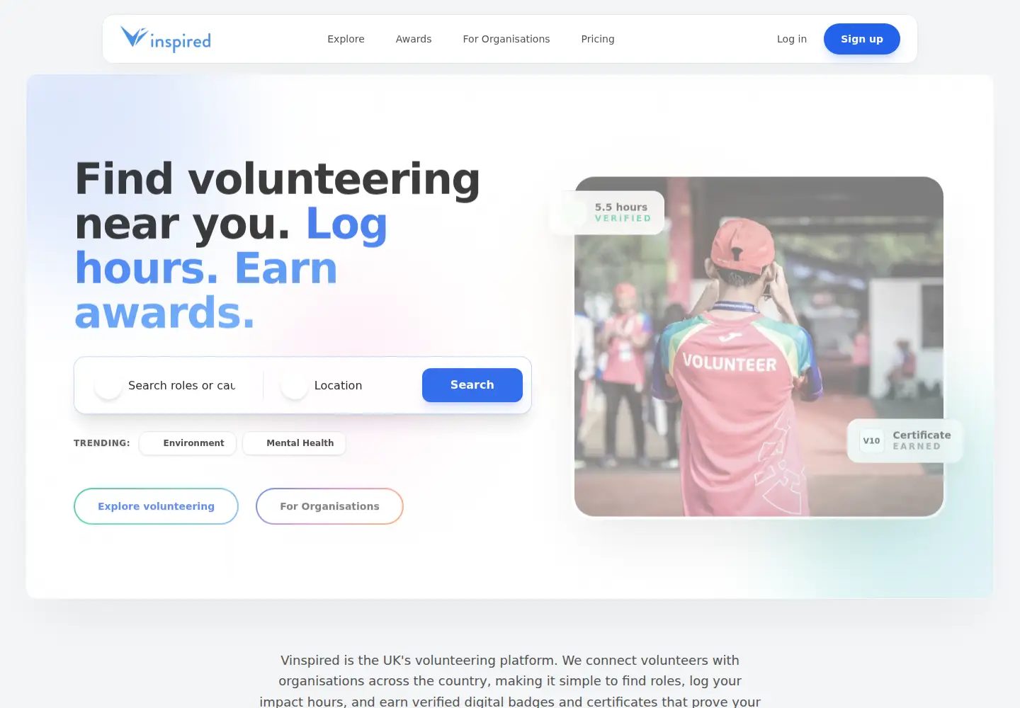 Screenshot of vinspired.com