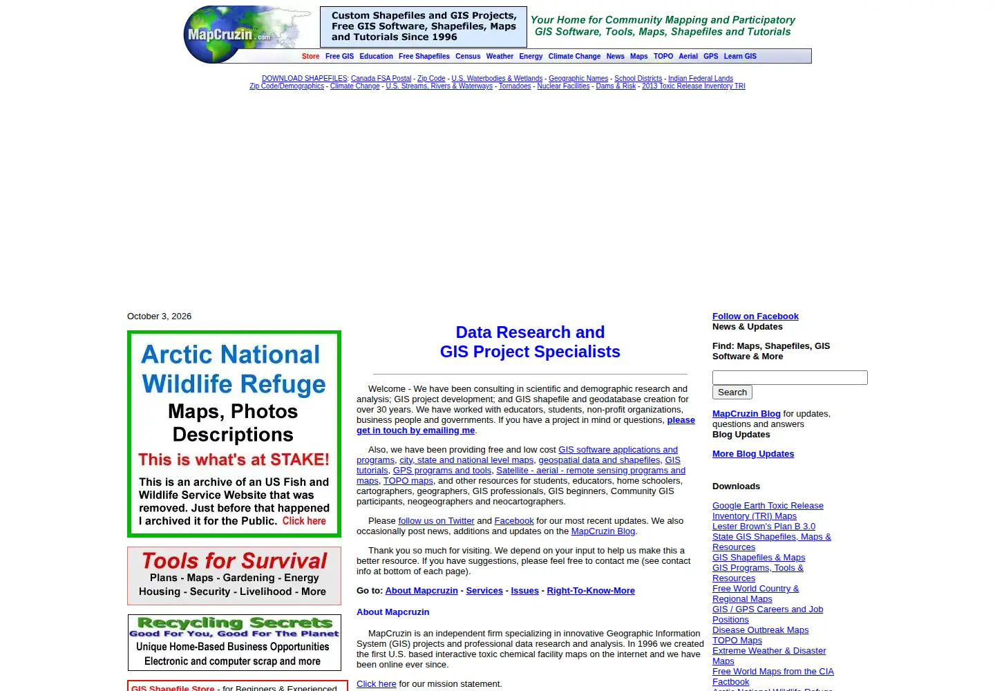 Screenshot of mapcruzin.com