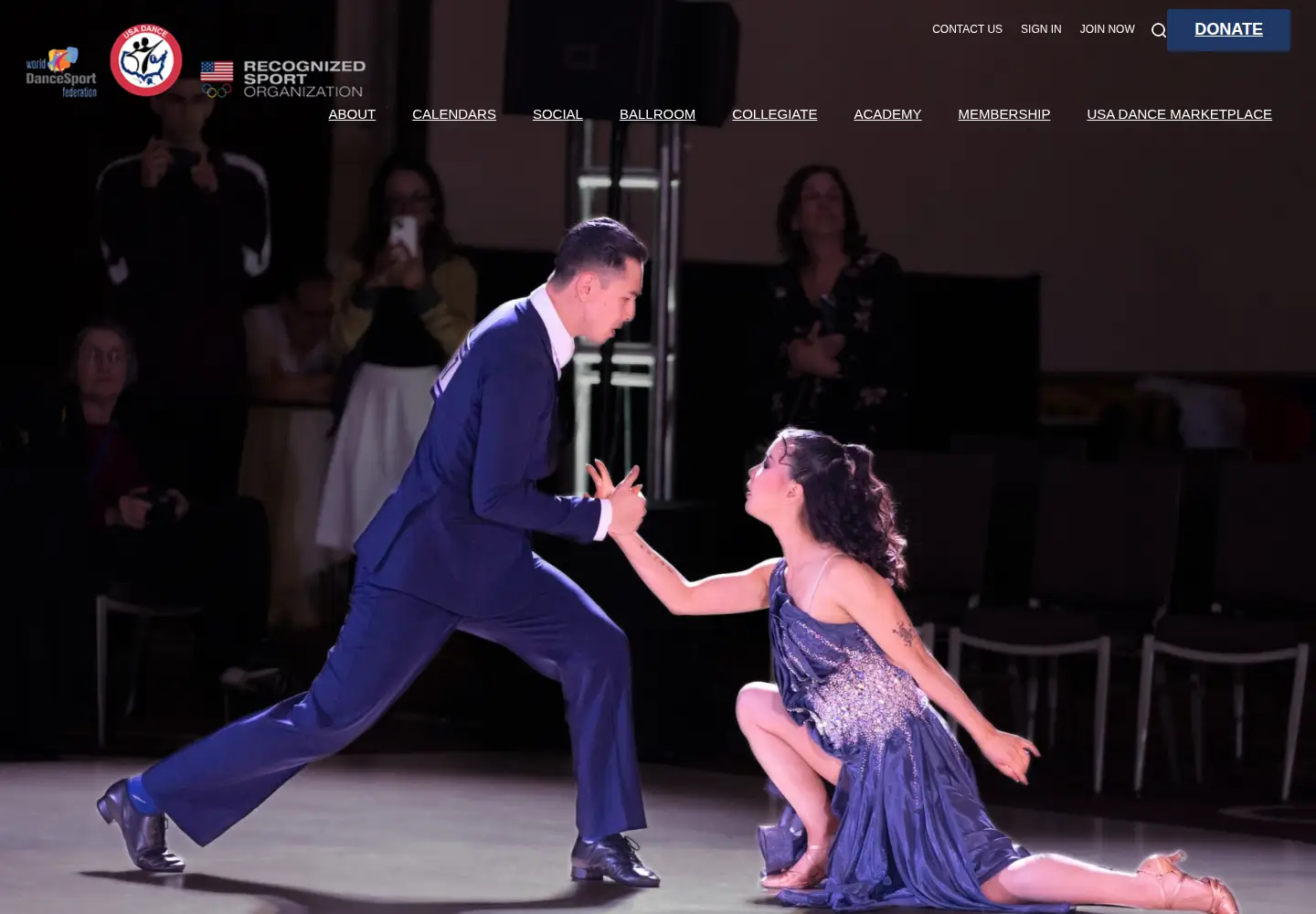 Screenshot of usadance.org