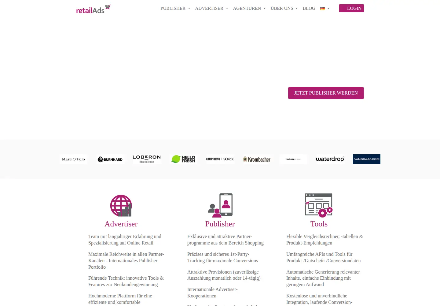 Screenshot of retailads.net