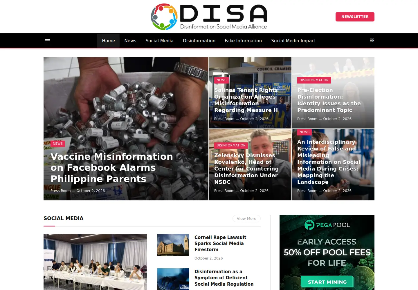 Screenshot of disa.org