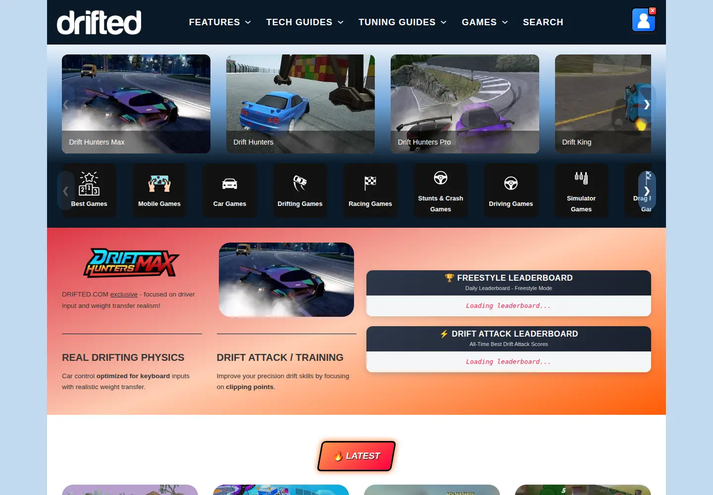 Screenshot of drifted.com