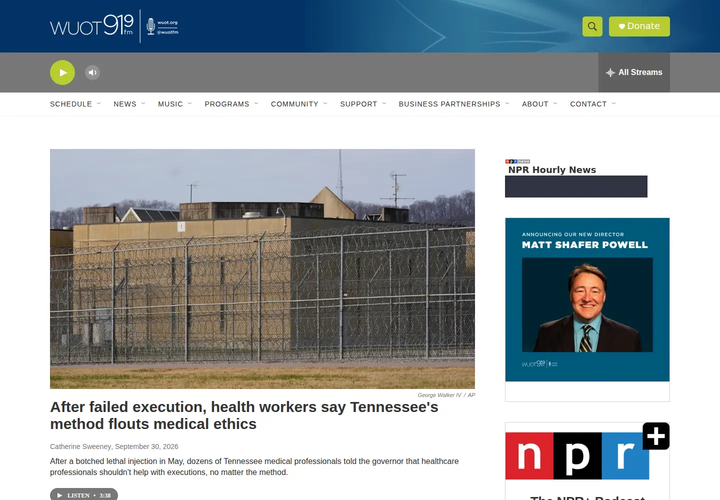 Screenshot of wuot.org