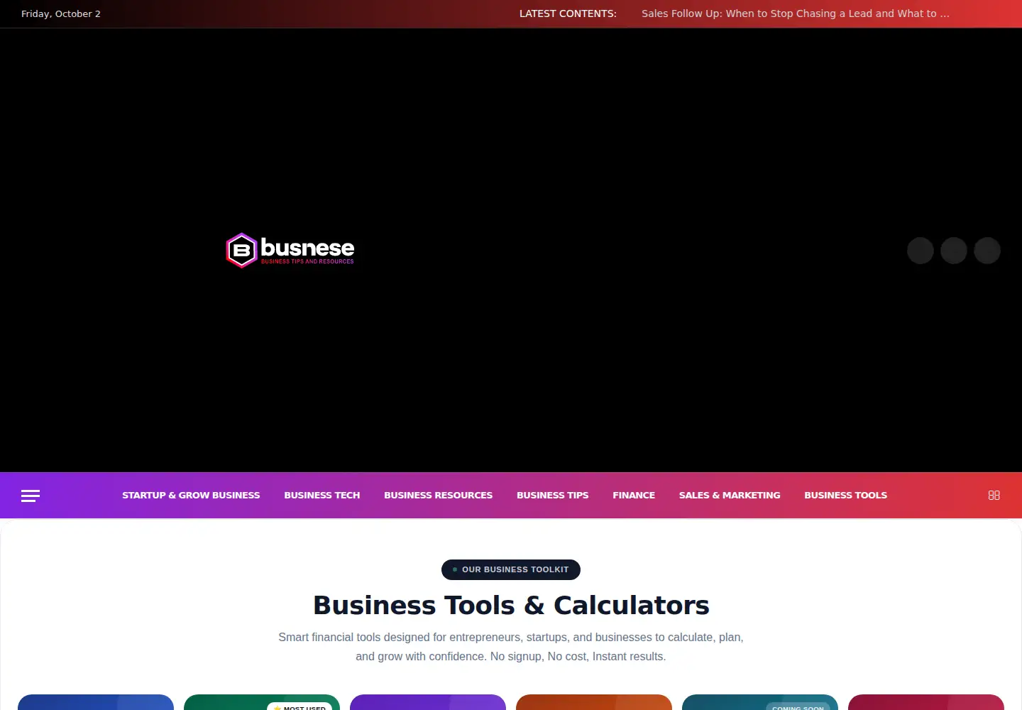 Screenshot of busnese.com