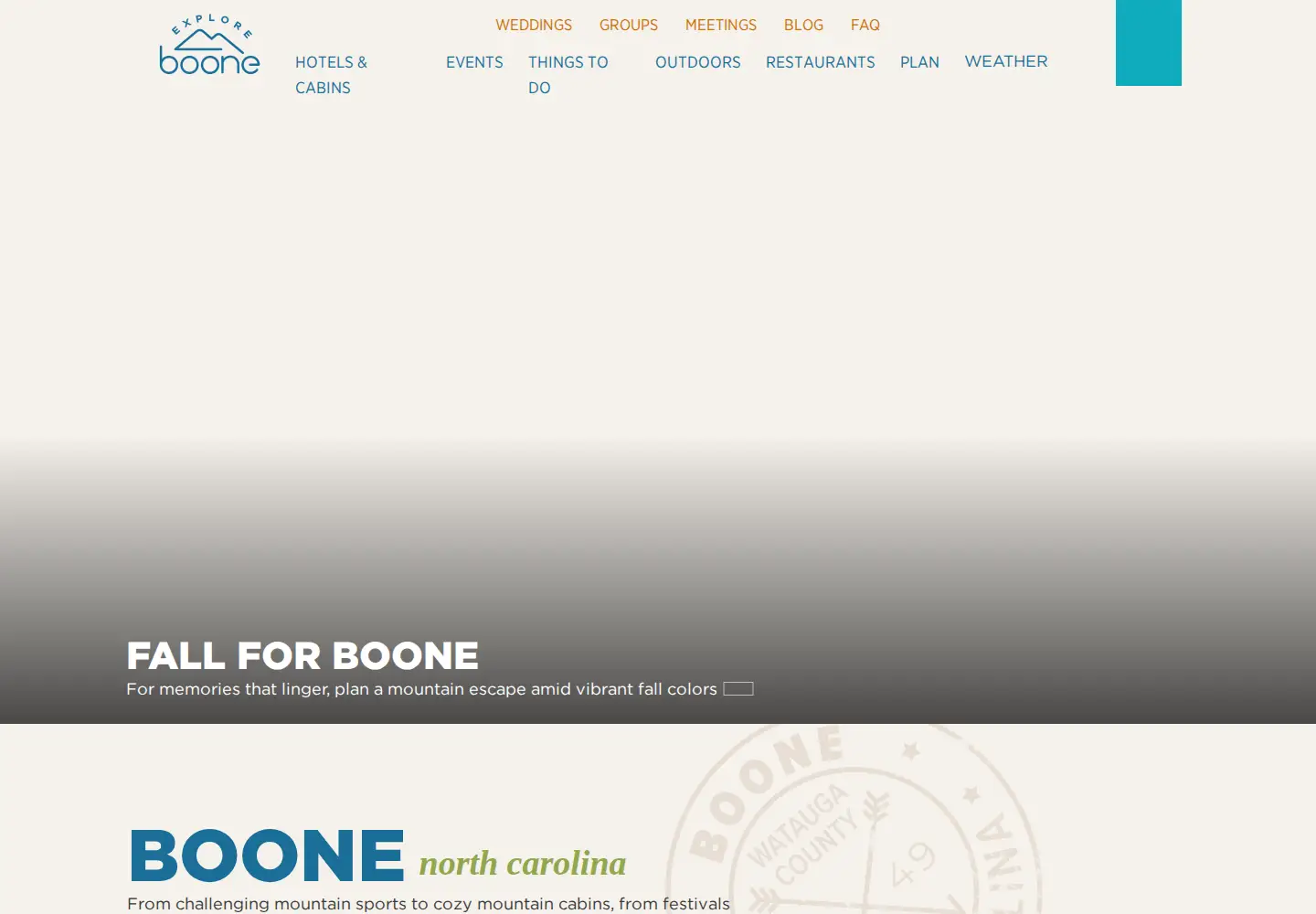 Screenshot of exploreboone.com