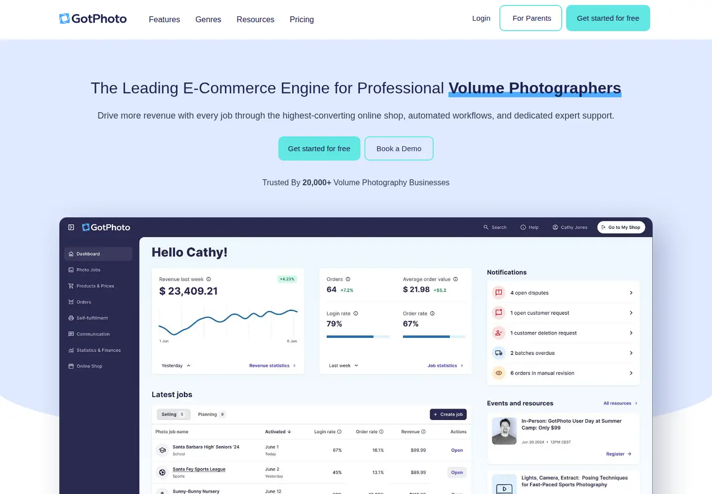 Screenshot of gotphoto.com