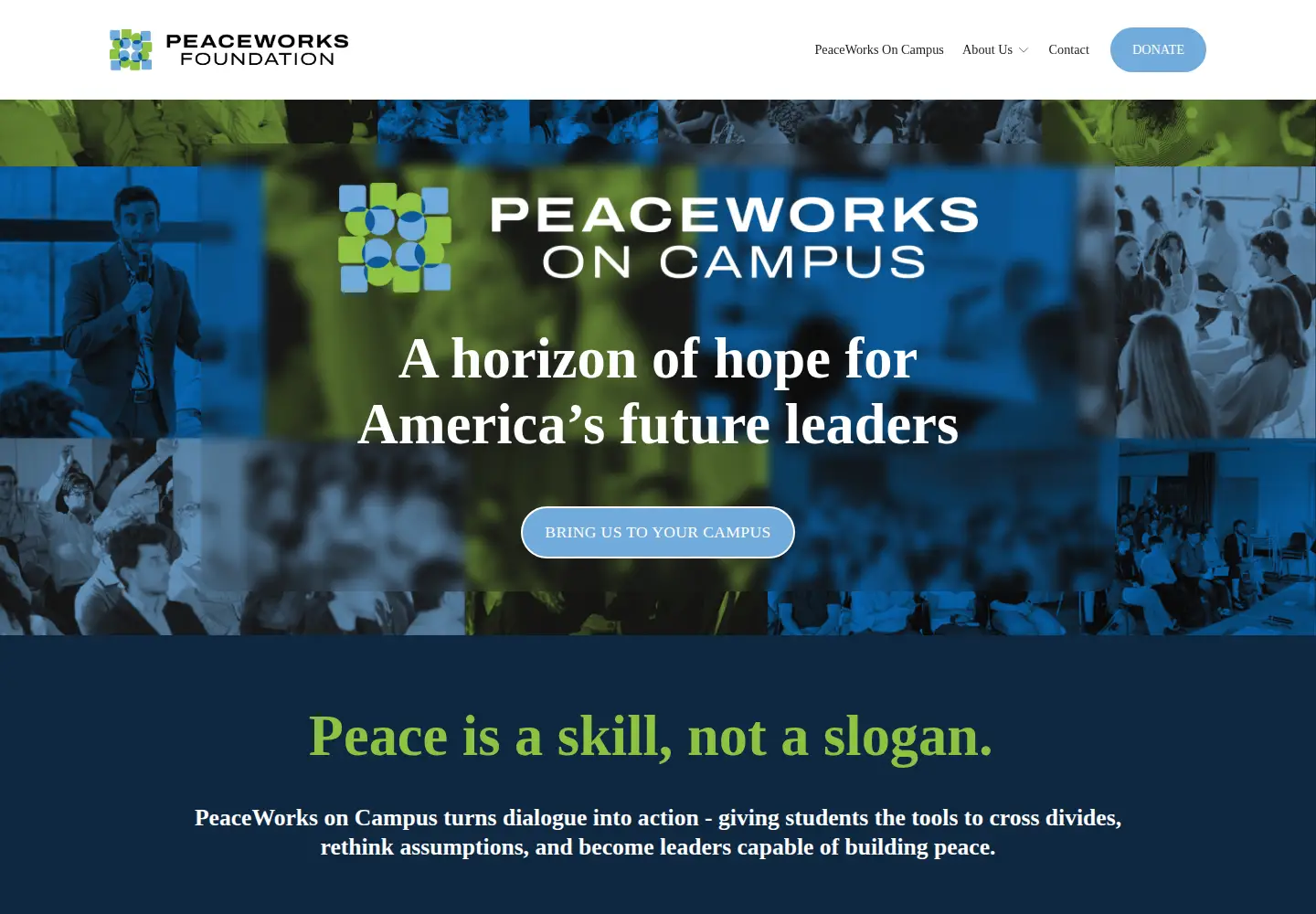 Captured homepage of onevoicemovement.org in the current scan