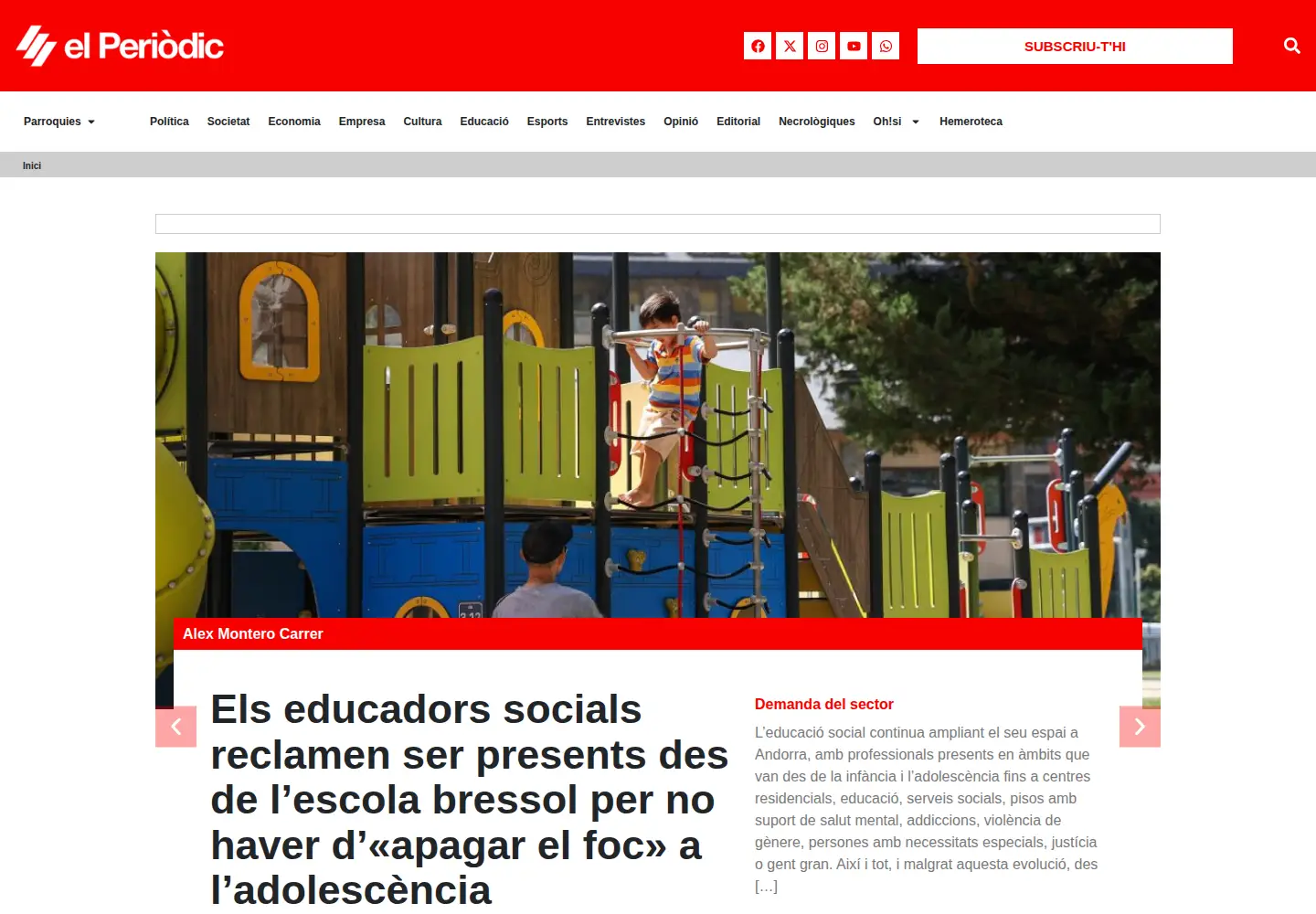 Screenshot of elperiodic.ad