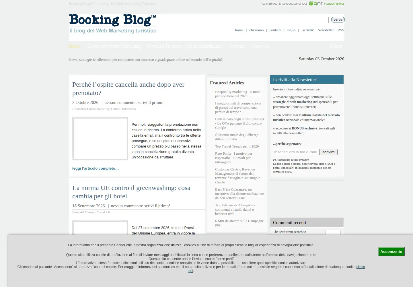 Screenshot of bookingblog.com
