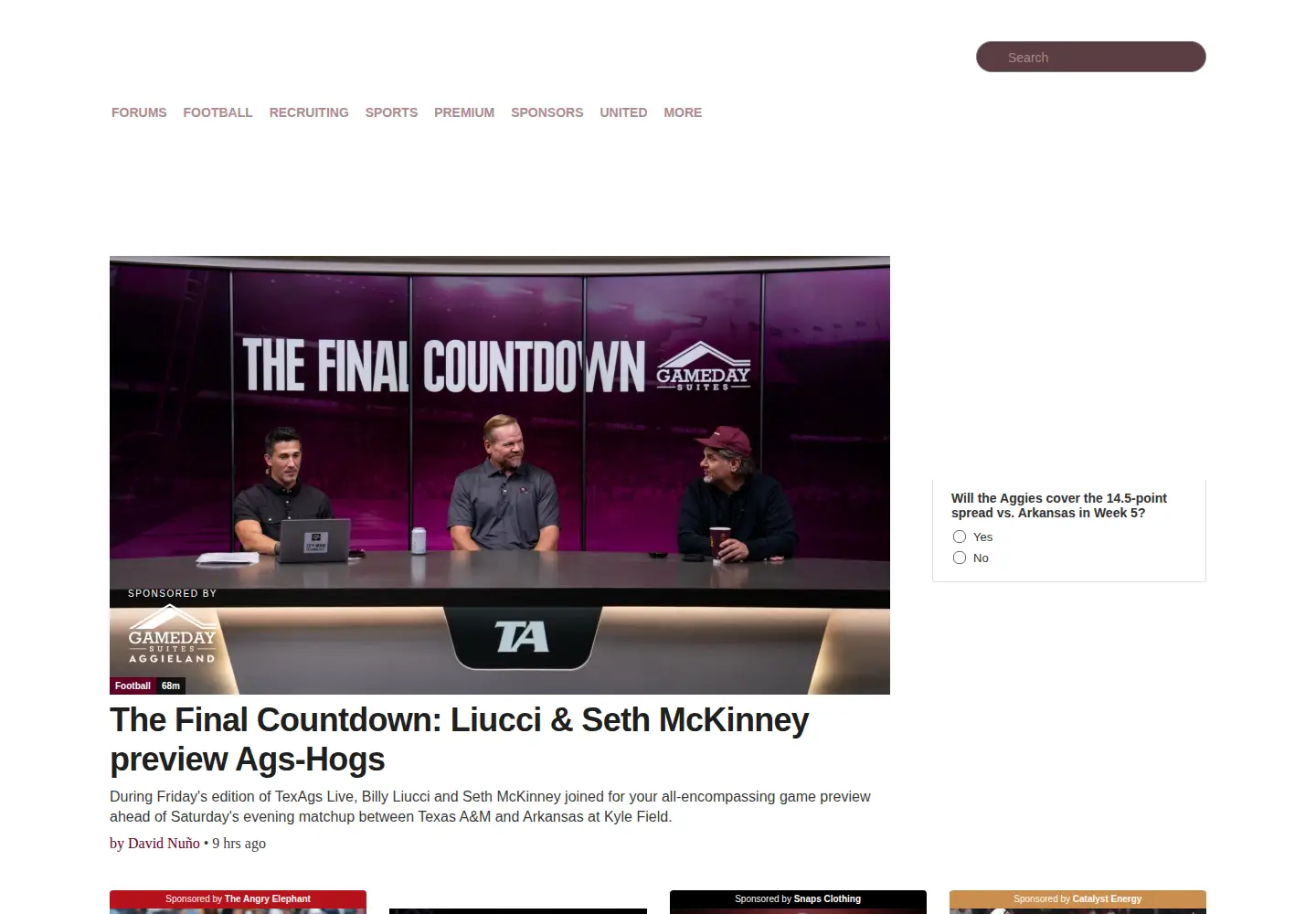 Screenshot of texags.com