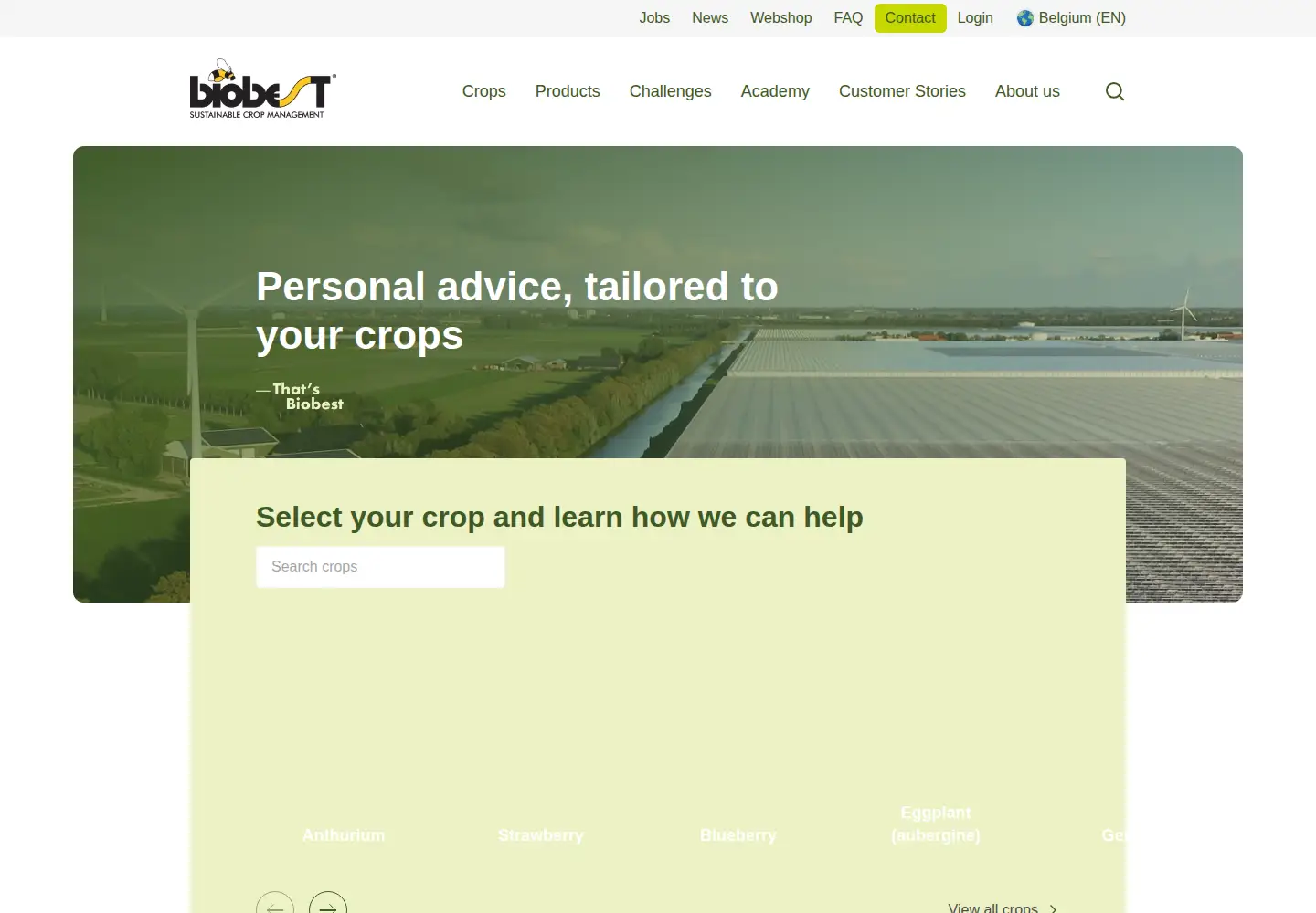 Screenshot of biobestgroup.com
