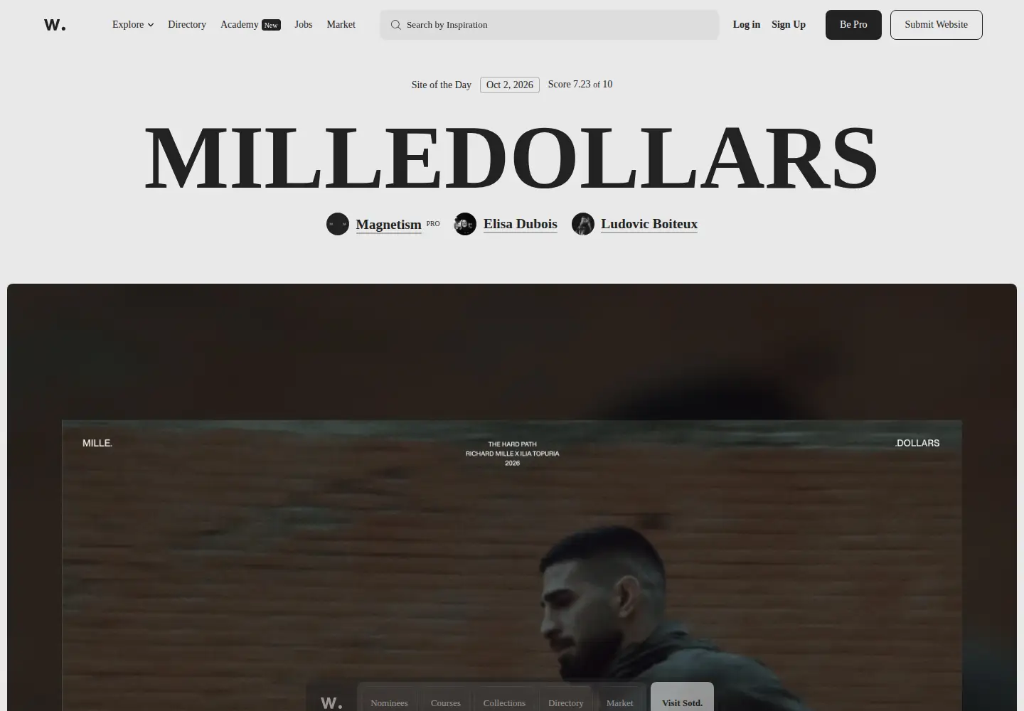Screenshot of awwwards.org