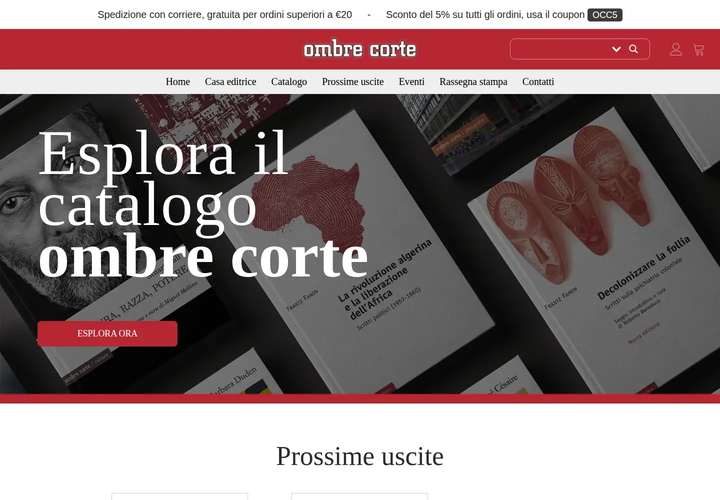 Screenshot of ombrecorte.it