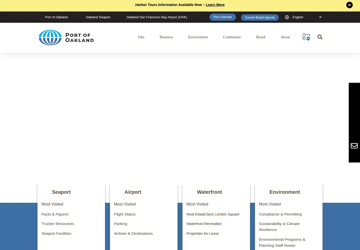 Screenshot of portofoakland.com