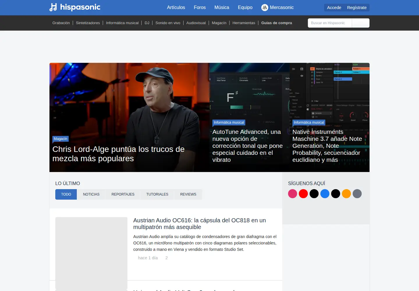 Screenshot of hispasonic.com