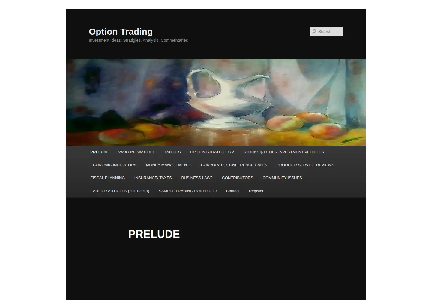 Screenshot of optiontradingspeak.com