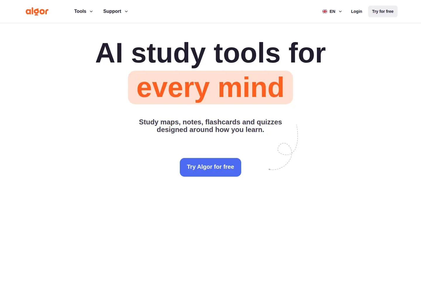 Screenshot of algoreducation.com