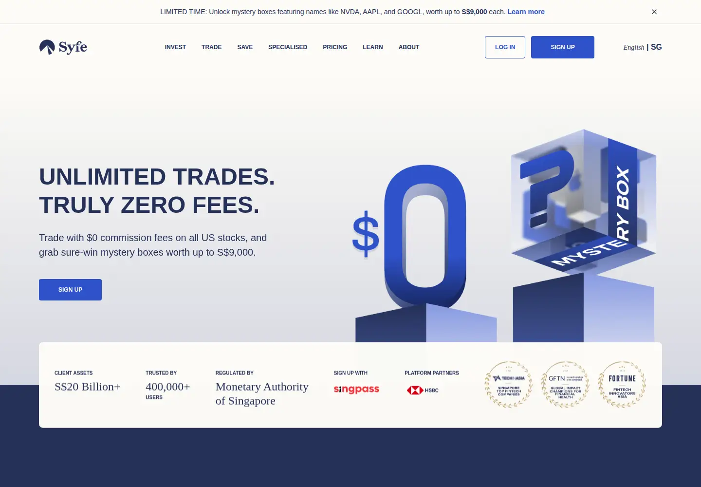 Screenshot of syfe.com