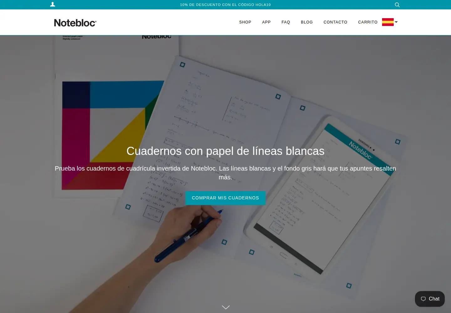 Screenshot of notebloc-shop.com