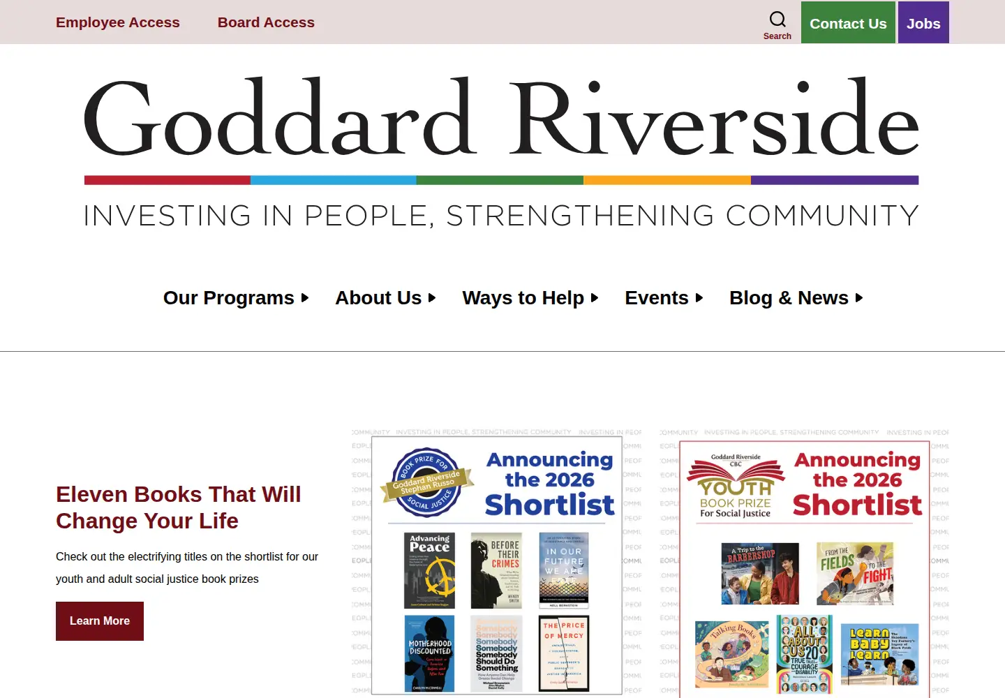 Screenshot of goddard.org