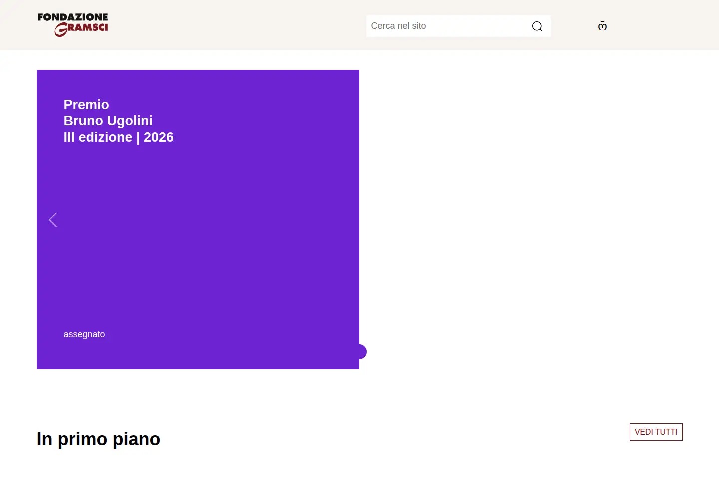 Screenshot of fondazionegramsci.org