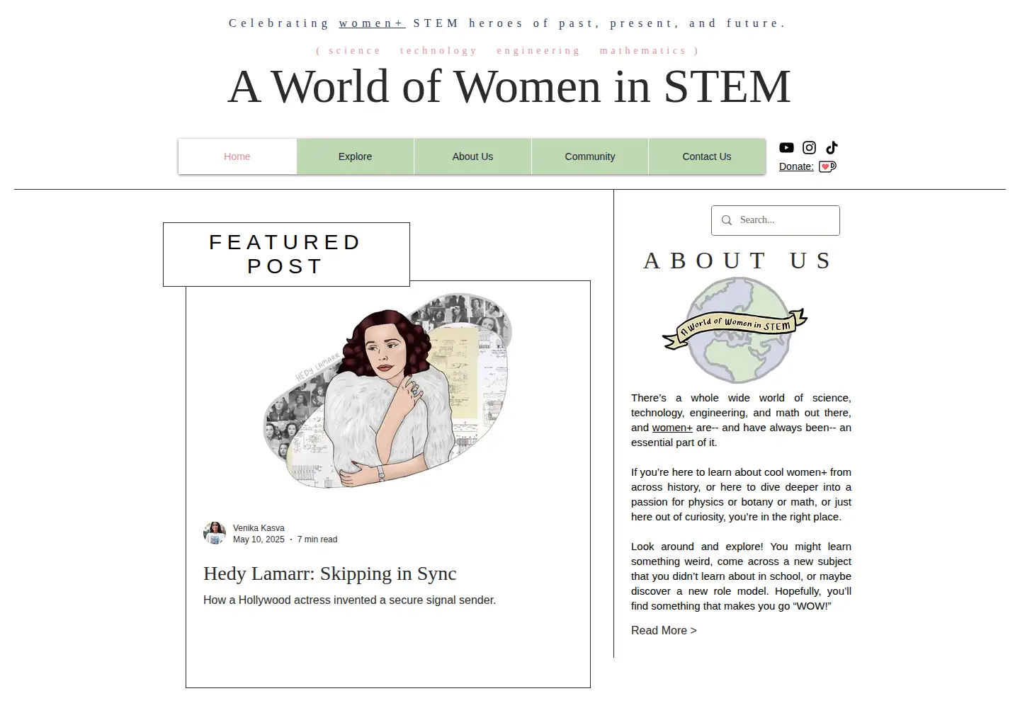 Screenshot of wowstem.org