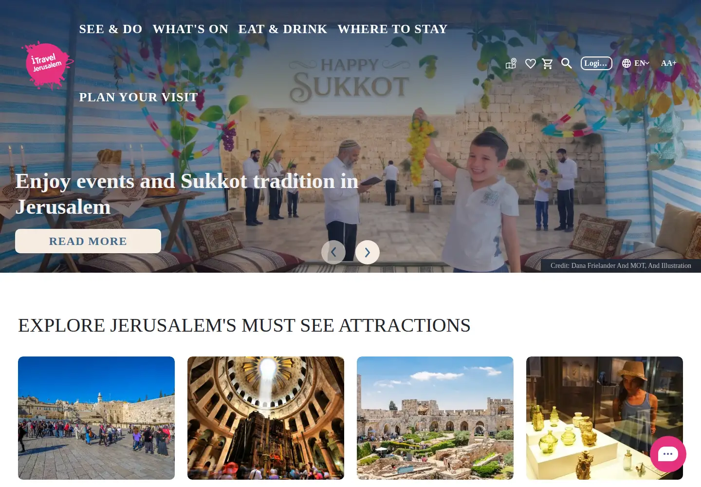 Screenshot of itraveljerusalem.com