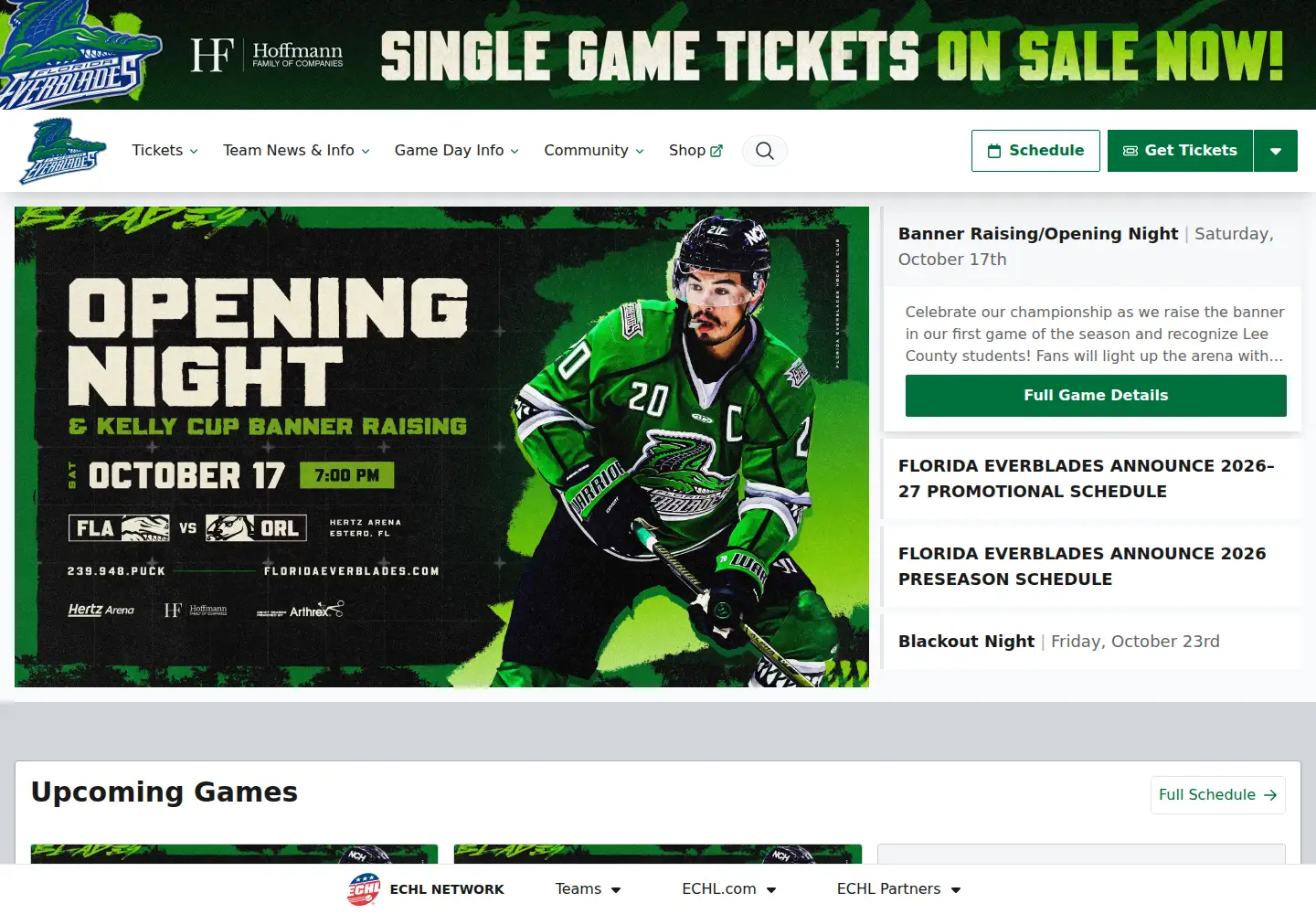 Screenshot of floridaeverblades.com