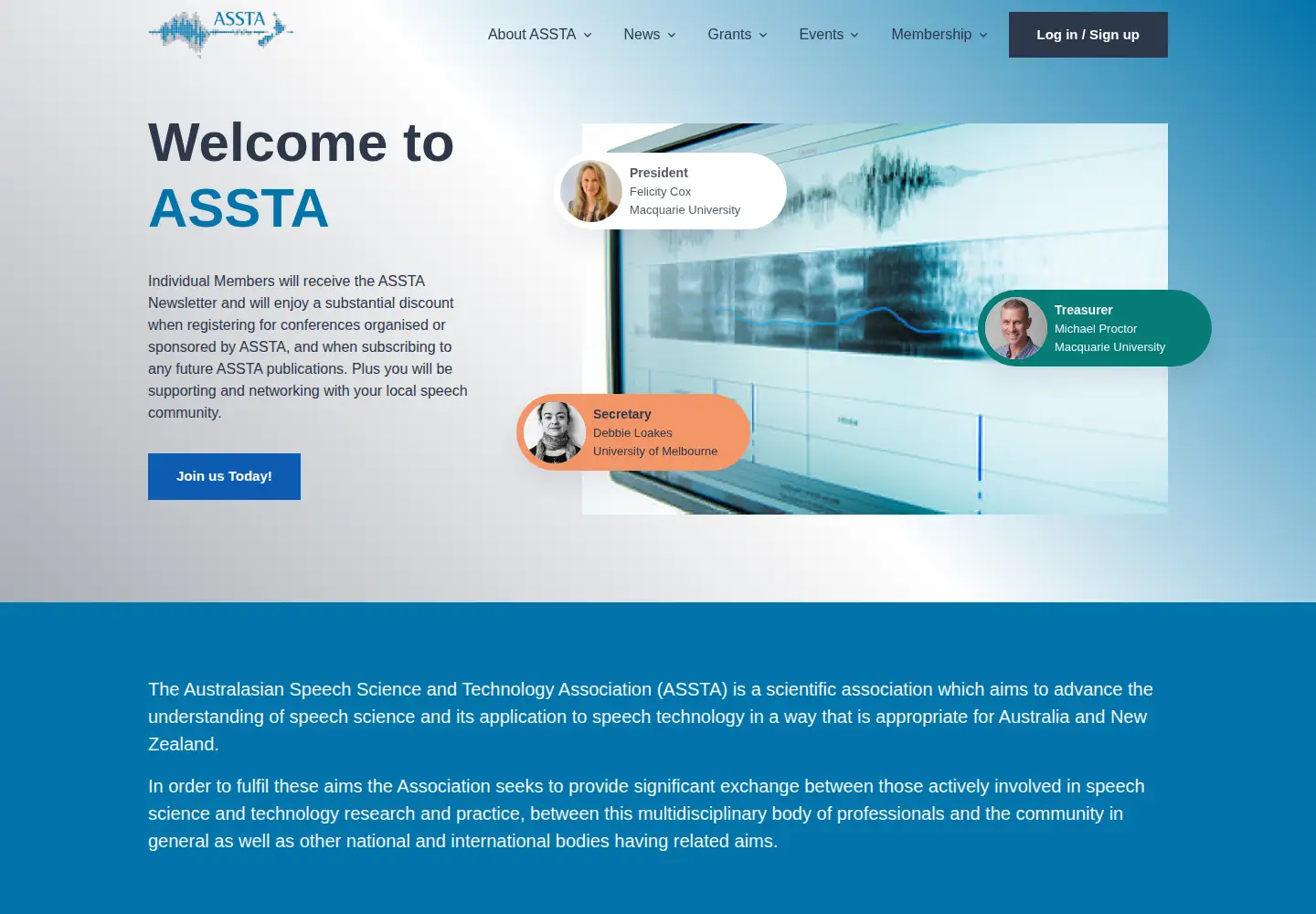 Screenshot of assta.org