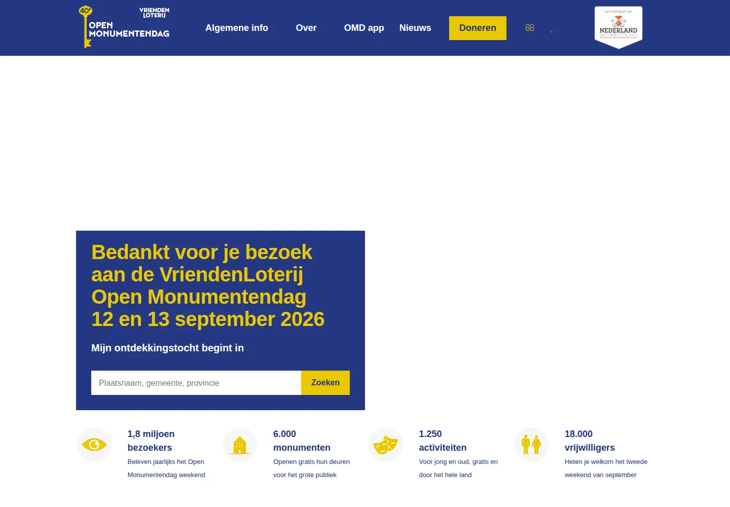 Screenshot of openmonumentendag.nl