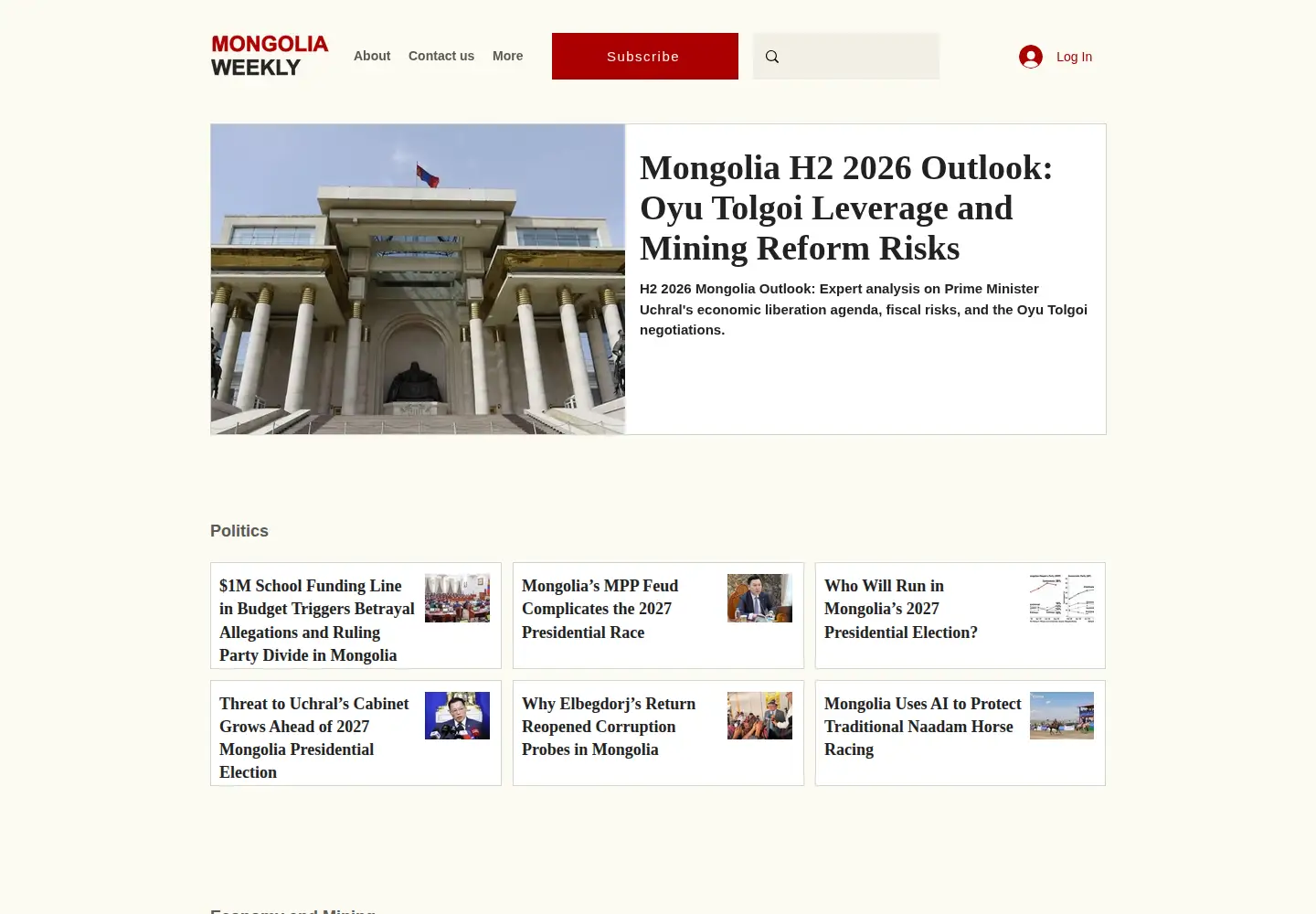 Screenshot of mongoliaweekly.org