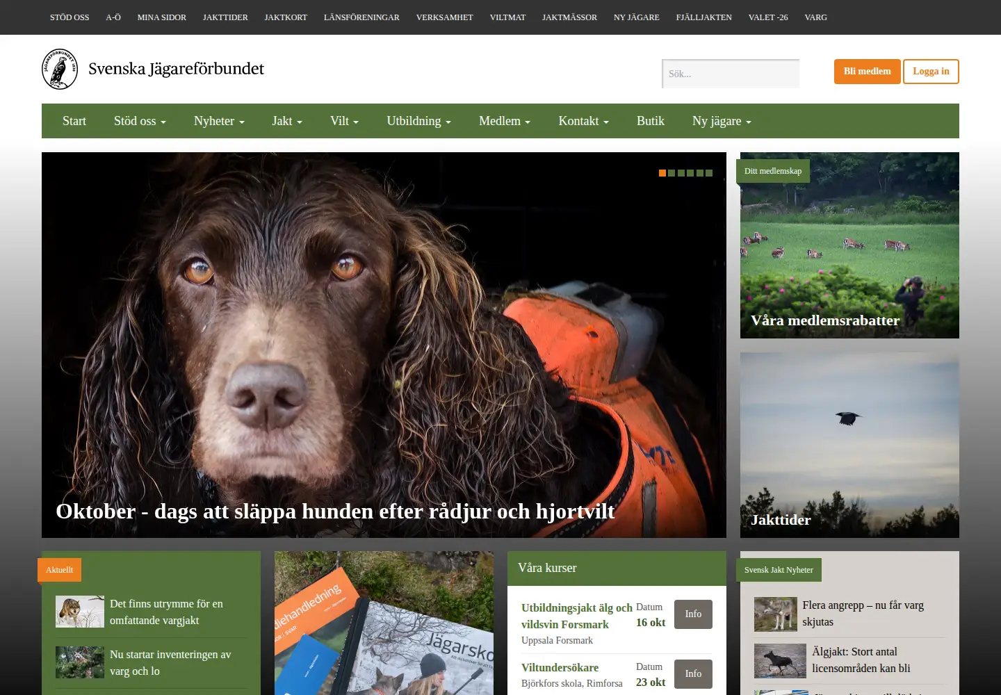 Screenshot of jagareforbundet.se
