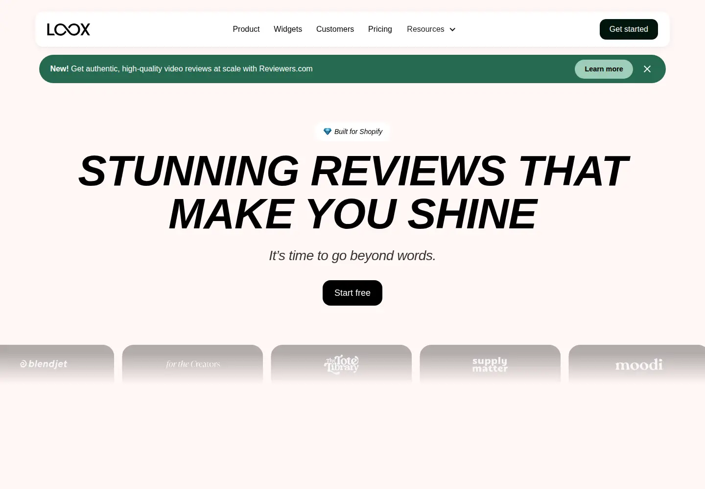 Screenshot of loox.app