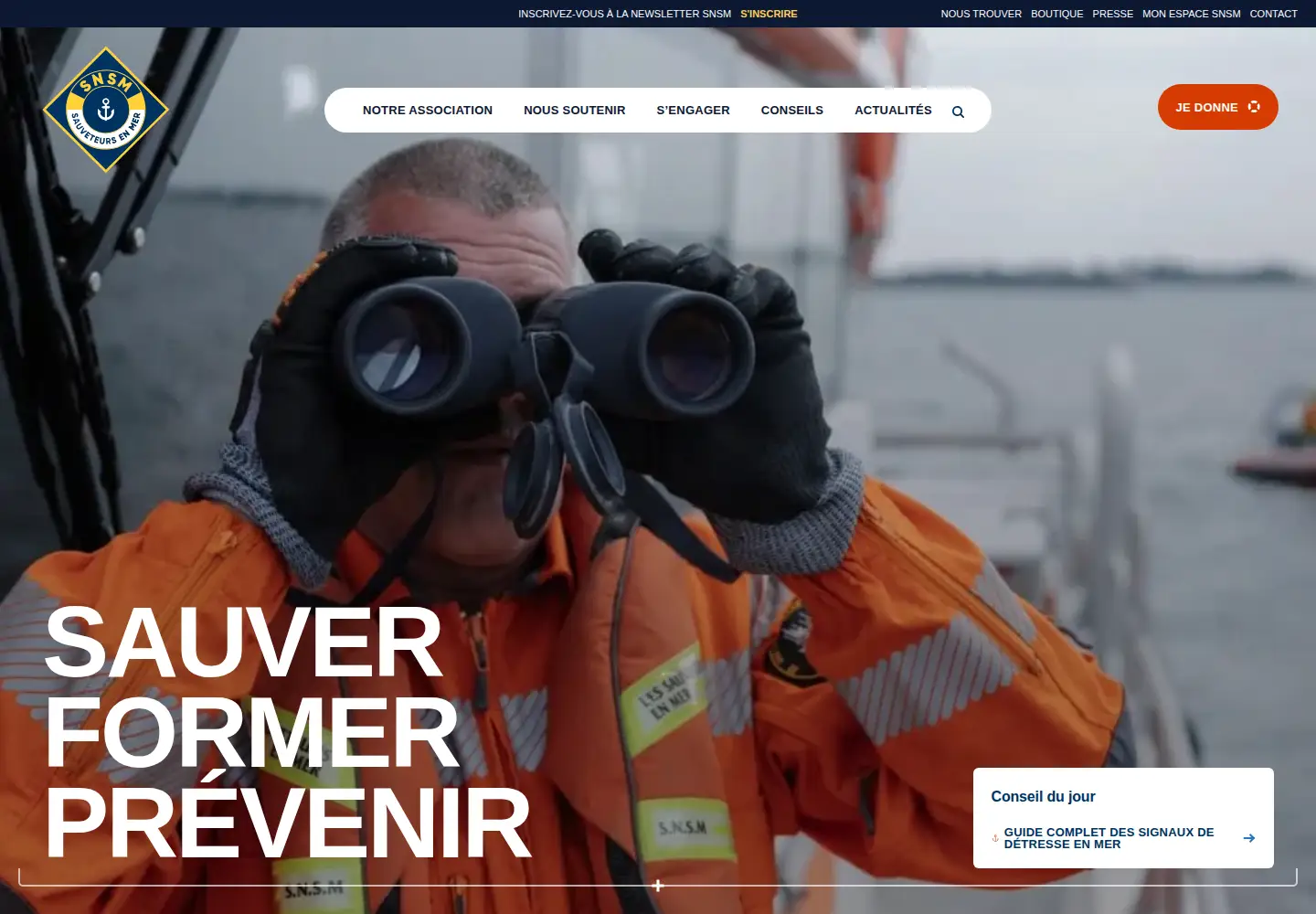 Screenshot of snsm.org