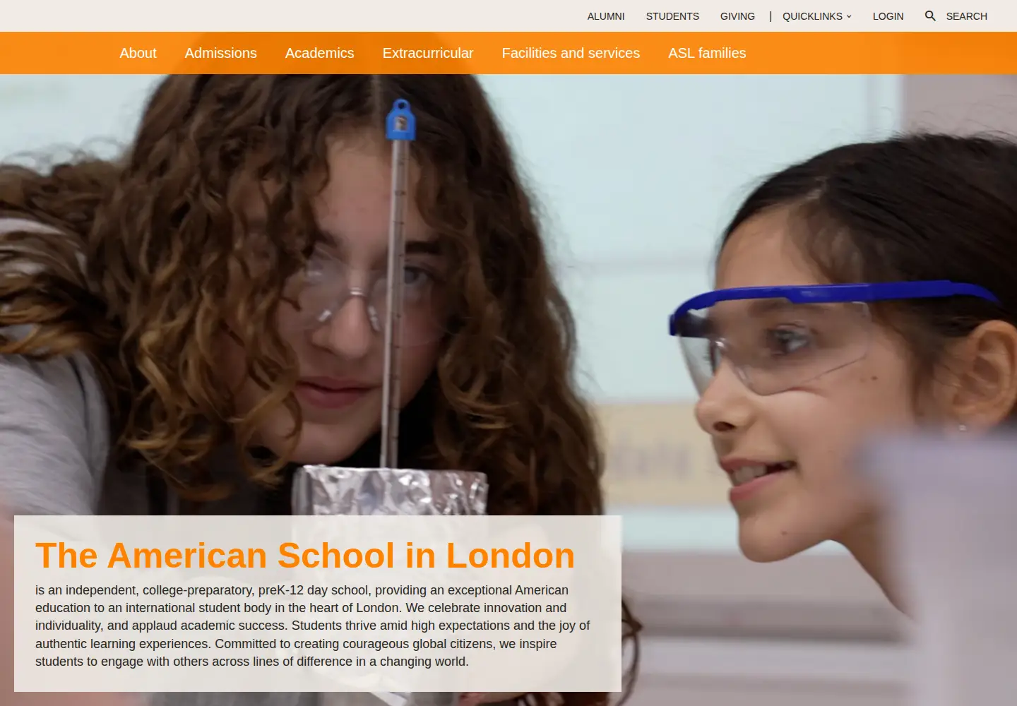 Screenshot of asl.org