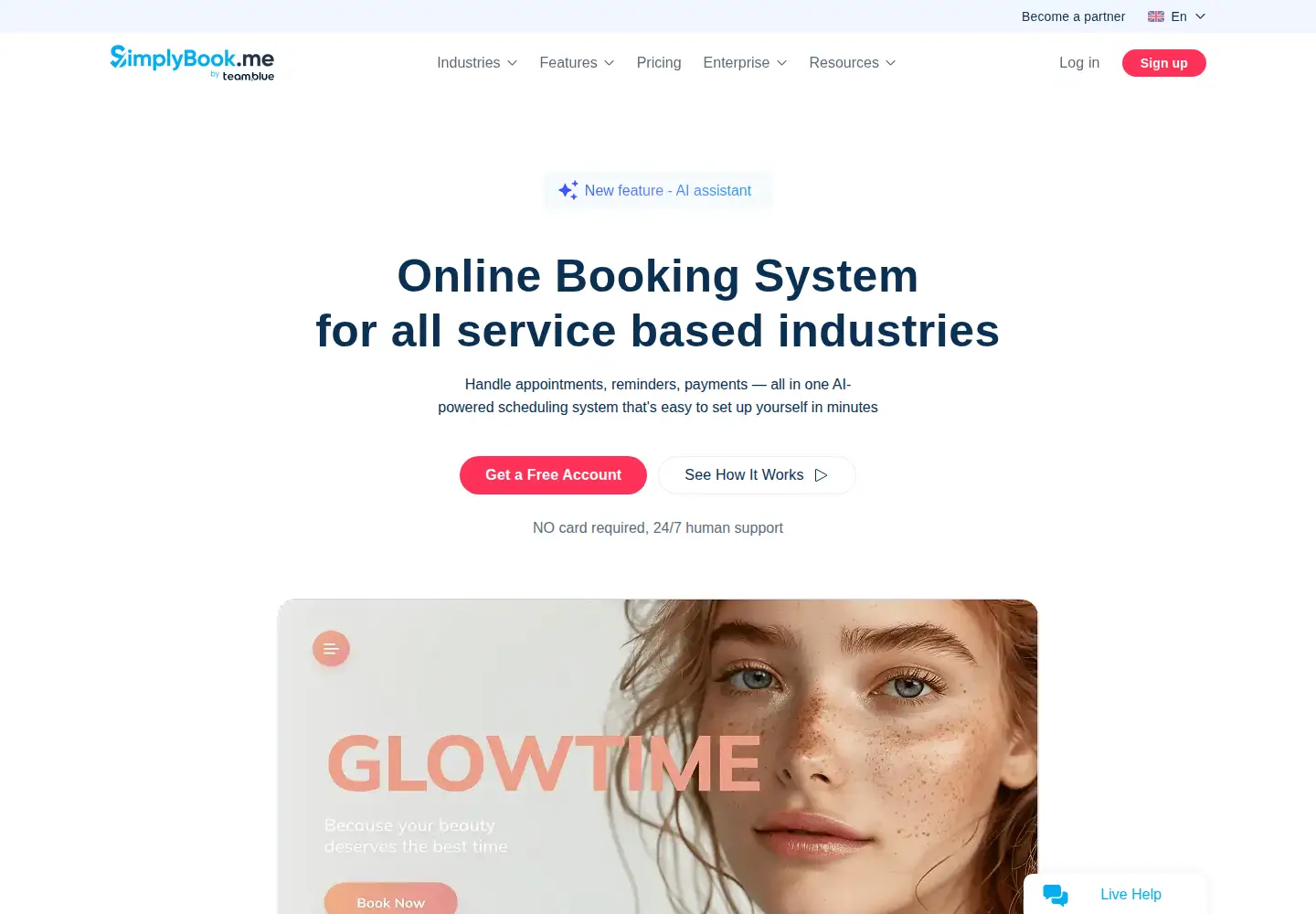 Screenshot of simplybook.it
