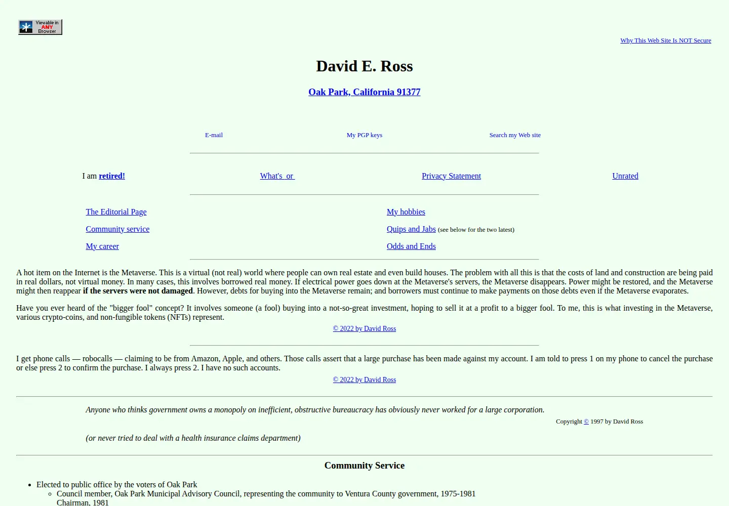 Screenshot of rossde.com
