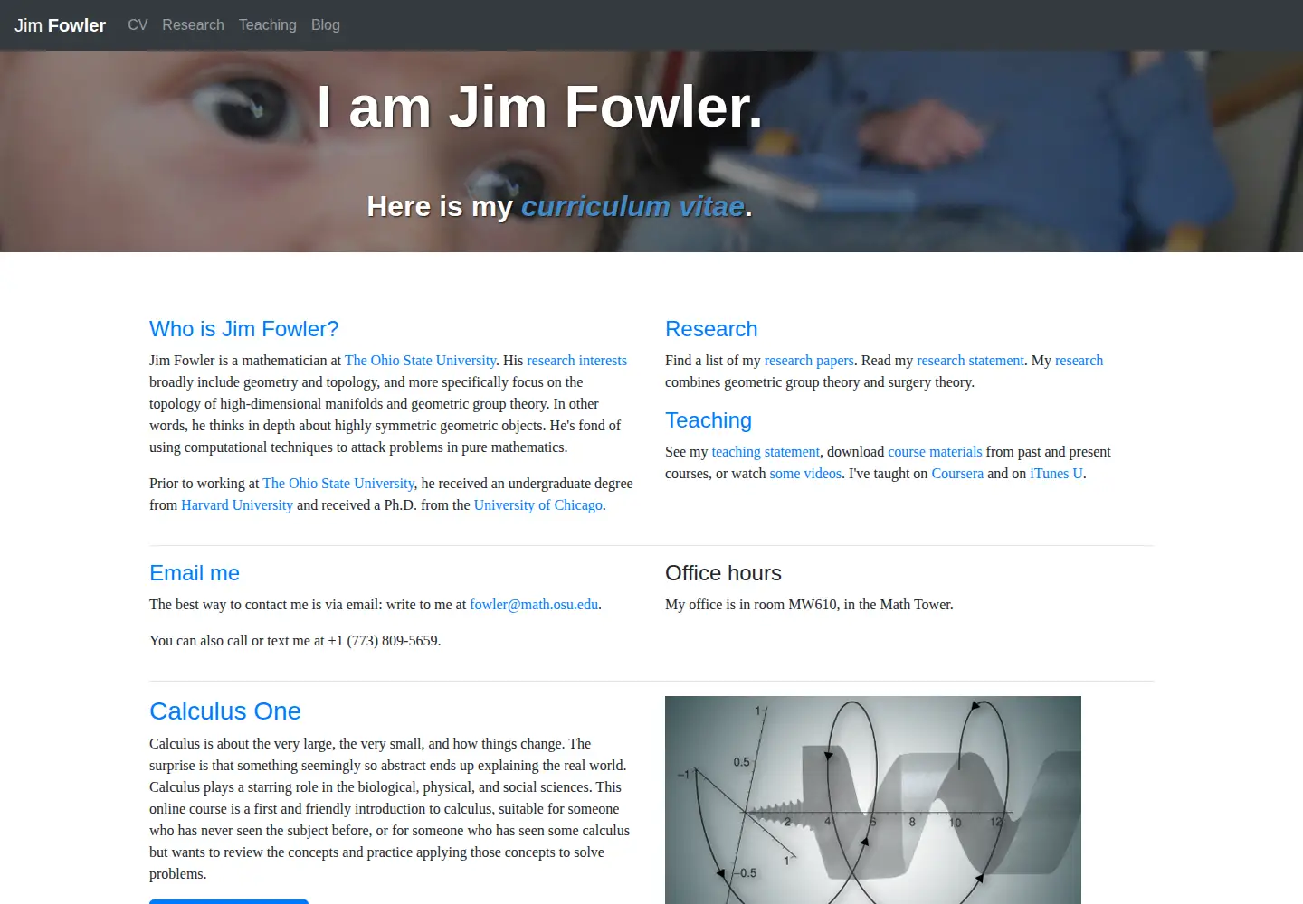 Screenshot of kisonecat.com