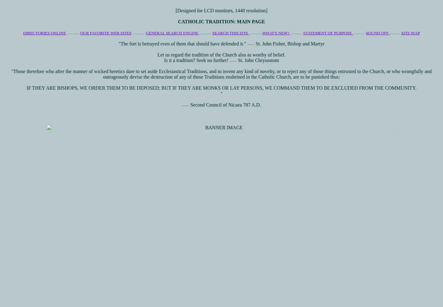 Screenshot of catholictradition.org