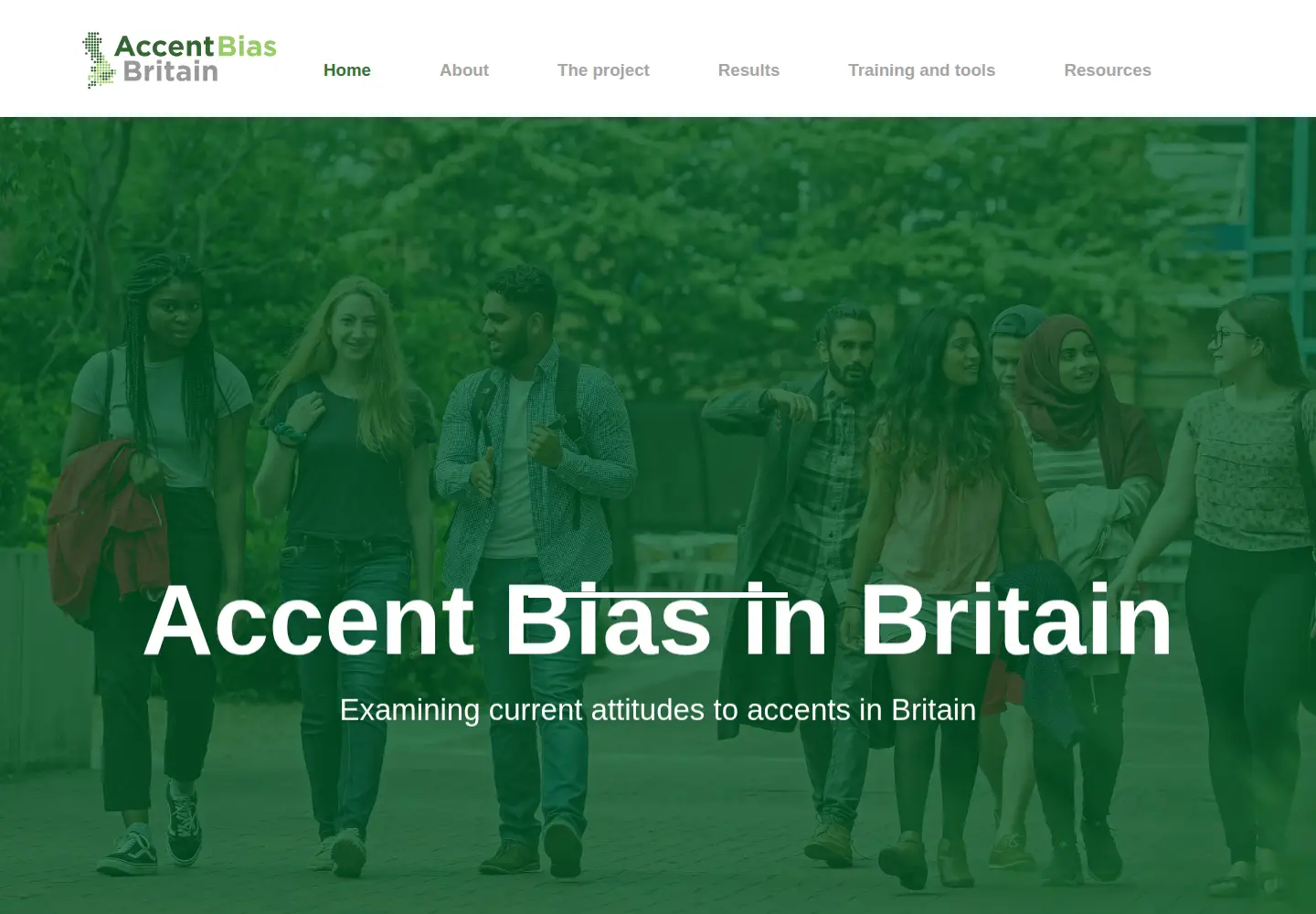Screenshot of accentbiasbritain.org